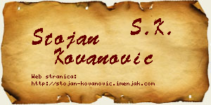Stojan Kovanović vizit kartica